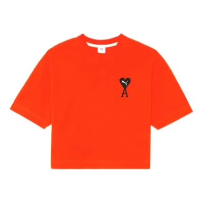 PUMA (WMNS) PUMA x Ami Paris Graphic T-Shirt 'Orange'