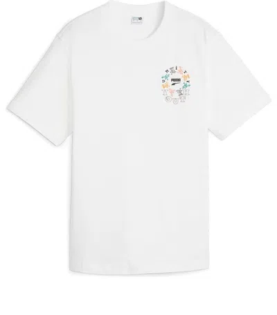 PUMA (WMNS) PUMA Youth Graphic T-shirt 'White'