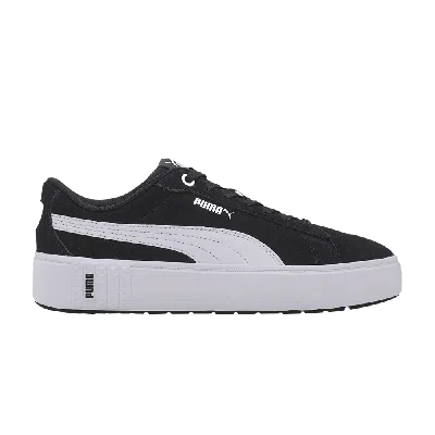 PUMA WMNS SMASH PLATFORM V2 SUEDE 'BLACK WHITE'