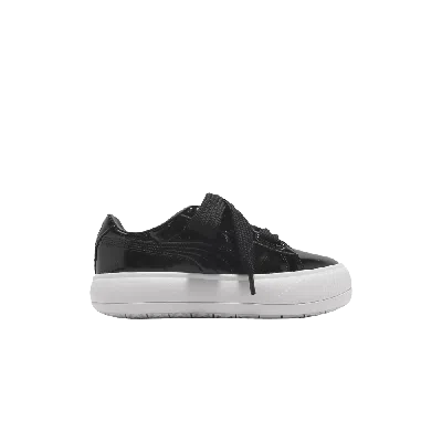 PUMA WMNS SUEDE MAYU HEART PATENT 'BLACK WHITE'