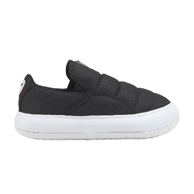 PUMA WMNS SUEDE MAYU SLIP-ON CANVAS 'BLACK WHITE'