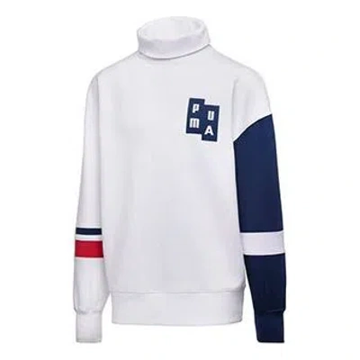 PUMA PUMA x ADER Crossover Turtleneck Contrasting Colors Pullover Couple Style White