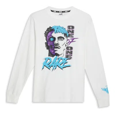 PUMA PUMA x MELO Blue Hive Long Sleeve Basketball T-shirt 'White'