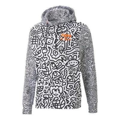 PUMA PUMA x MR DOODLE Crossover Embroidered logo Printing Graffiti Casual White