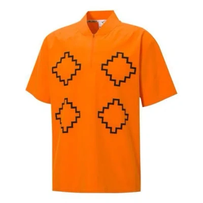 PUMA PUMA x Pronounce Graphic V Neck Short Sleeve T-Shirt 'Orange Black'