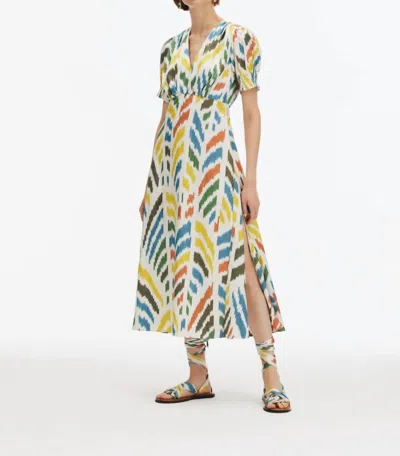 PUNICANA PRINCESS DRESS IN MULTI LEAF MOTIF