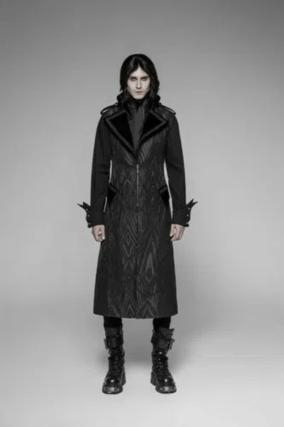 PUNK RAVE PUNK RAVE MEDIEVAL VICTORIA VEST GOTHIC BLACK SLEEVELESS MAN STAND COLLAR COAT