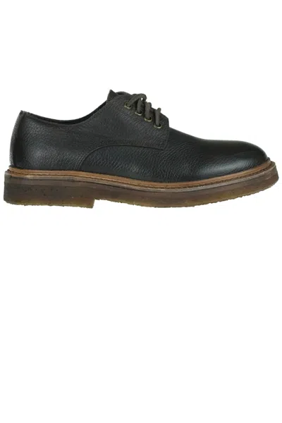PUNTO PIGRO GRAINY LEATHER DERBY SHOES