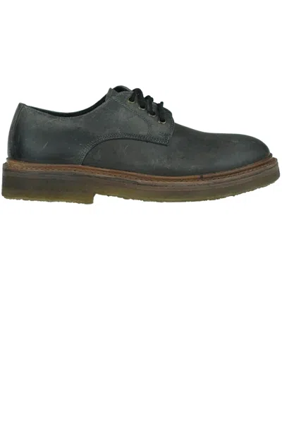 PUNTO PIGRO USED EFFECT LEATHER DERBY SHOES