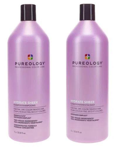 PUREOLOGY PUREOLOGY HYDRATE SHEER SHAMPOO 33.8OZ & HYDRATE SHEER CONDITIONER 33.8OZ COMBO PACK