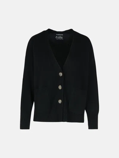 PURO TATTO BLACK CASHMERE CARDIGAN