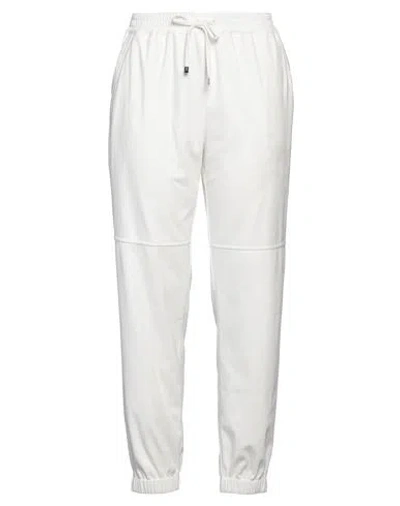 PUROTATTO PUROTATTO WOMAN PANTS WHITE SIZE 12 POLYESTER, ELASTANE
