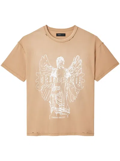 PURPLE BRAND LOGO-PRINT COTTON T-SHIRT