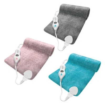 PURSONIC PURSONIC COMFORT TRIO HEATING PAD SET TEAL, PINK & GRAY