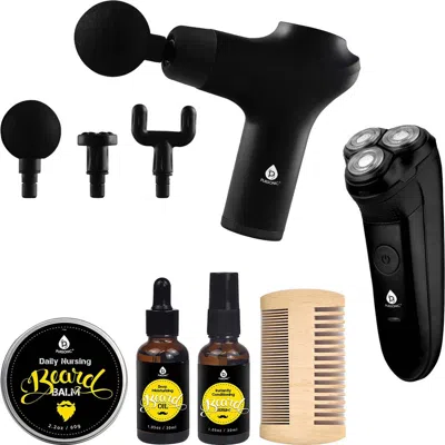 PURSONIC GROOMING & RELAXATION BUNDLE BEARD CARE, ELECTRIC SHAVER, AND MASSAGE GUN