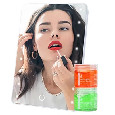 PURSONIC PURSONIC TOUCHSCREEN LED VANITY MIRROR AND LUXURIOUS GEL & MUD FACE MASK SET