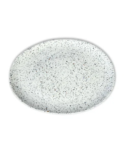 Q SQUARED TERRAZZO 18" X 13" OVAL PLATTER