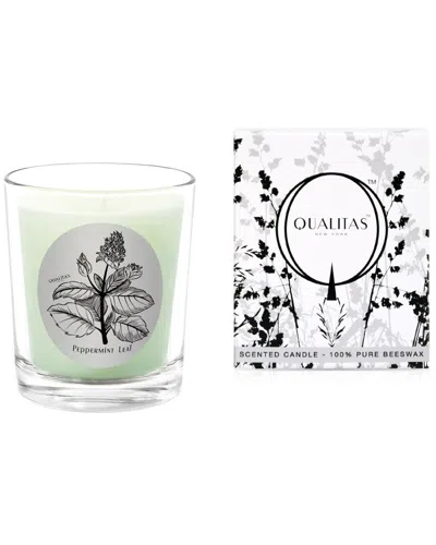 QUALITAS QUALITAS CANDLES PEPPERMINT LEAF 6.5OZ BEESWAX CANDLE