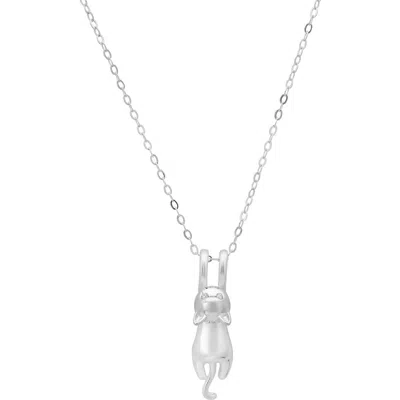 QUEEN JEWELS QUEEN JEWELS DANGLING KITTY PENDANT NECKLACE