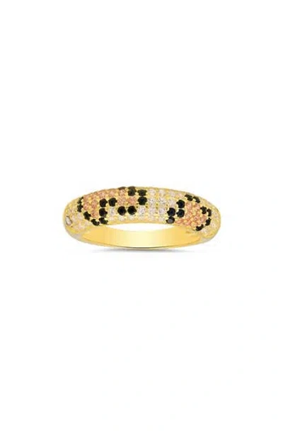 QUEEN JEWELS QUEEN JEWELS LEOPARD SPOT CUBIC ZIRCONIA RING