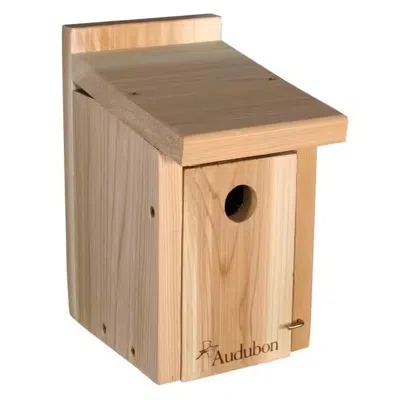 QUIKFURN CEDAR WOODEN BIRD HOUSE FOR WRENS AND CHICKADEES
