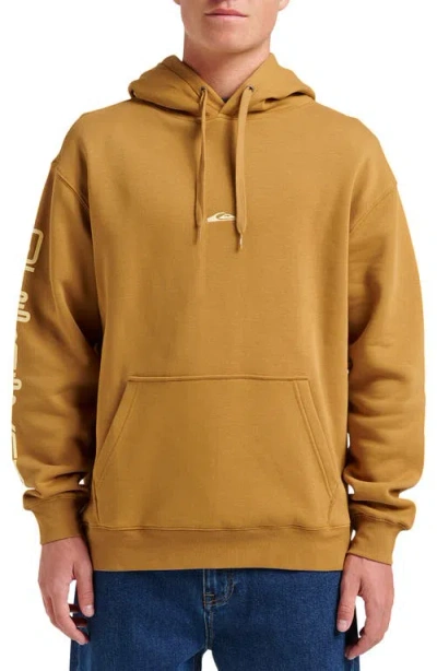 QUIKSILVER QUIKSILVER PASSAGE LOGO EMBROIDERED GRAPHIC HOODIE