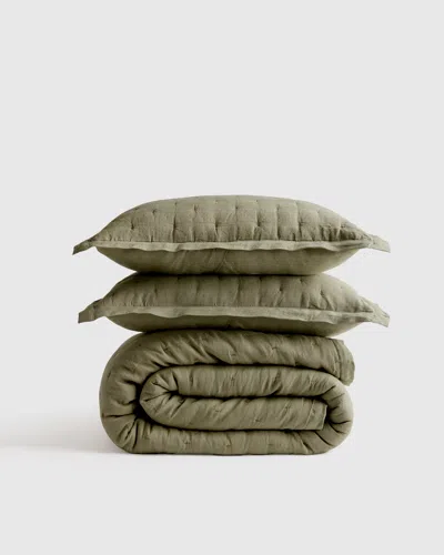 QUINCE EUROPEAN LINEN DREAM QUILT SET