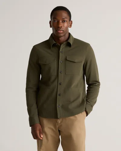 QUINCE MEN'S COTTON PIQUE KNIT OVERSHIRT