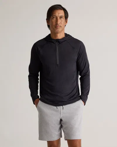 QUINCE MEN'S MESH PERFORMANCE TRAINING QUARTER ZIP HOODIE