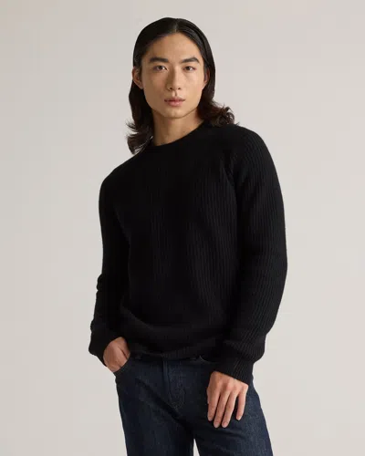 QUINCE MEN'S MONGOLIAN CASHMERE FISHERMAN CREWNECK SWEATER