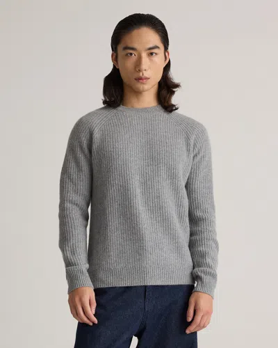 QUINCE MEN'S MONGOLIAN CASHMERE FISHERMAN CREWNECK SWEATER
