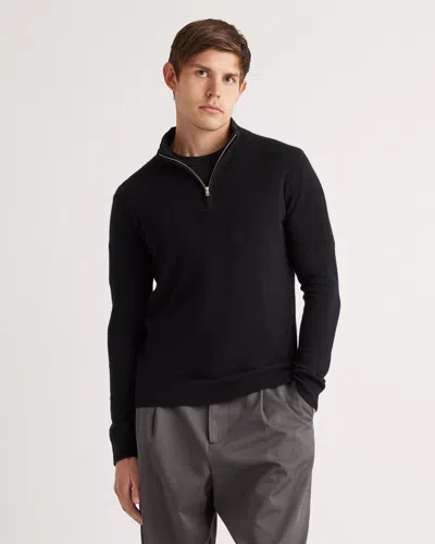 QUINCE MEN'S MONGOLIAN CASHMERE QUARTER ZIP SWEATER