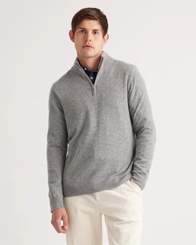 QUINCE MEN'S MONGOLIAN CASHMERE QUARTER ZIP SWEATER