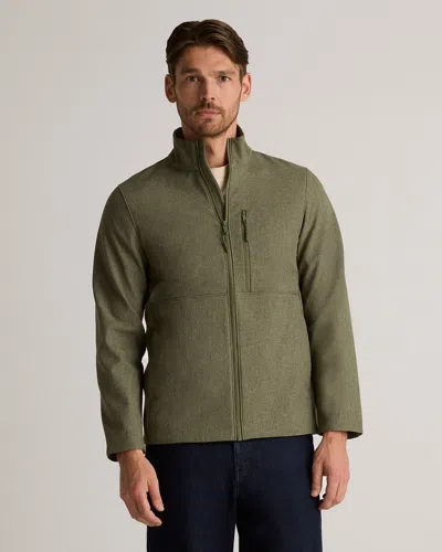 QUINCE MEN'S SOFTSHELL FLEECE-LINED FULL-ZIP JACKET