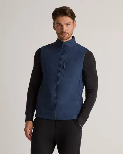 QUINCE MEN'S SOFTSHELL FLEECE-LINED FULL-ZIP VEST