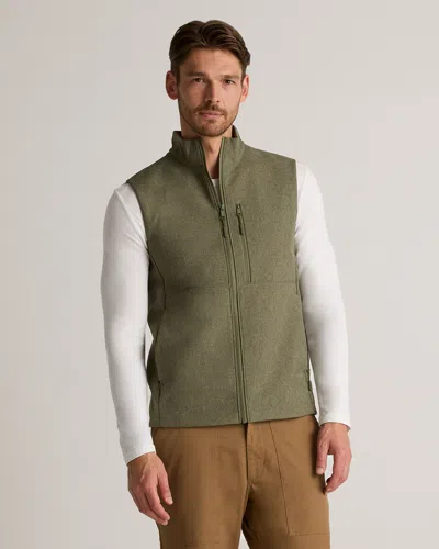 QUINCE MEN'S SOFTSHELL FLEECE-LINED FULL-ZIP VEST