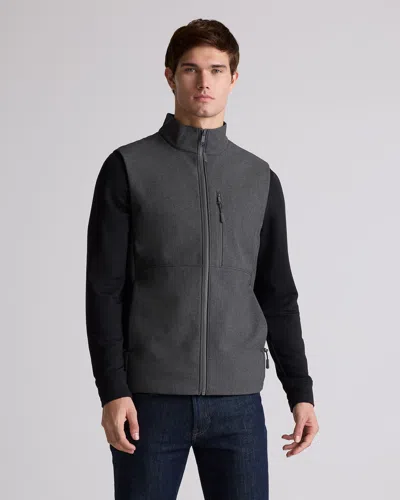 QUINCE MEN'S SOFTSHELL FLEECE-LINED FULL-ZIP VEST