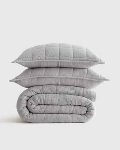 QUINCE ORGANIC AIRY GAUZE BOX QUILT SET