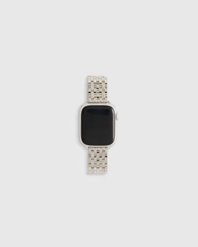 QUINCE STAINLESS STEEL & PAVE BRACELET APPLE WATCH BAND