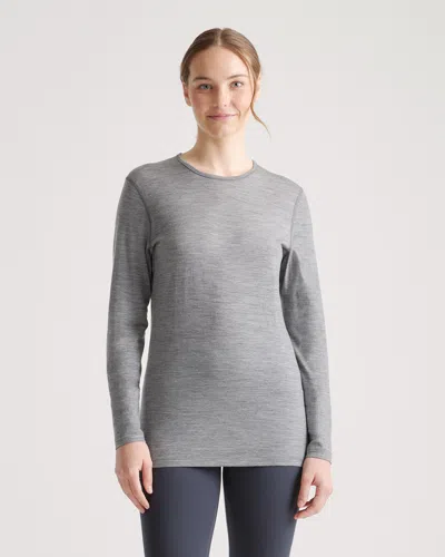 QUINCE WOMEN'S 100% MERINO WOOL ALL-SEASON LONG SLEEVE BASE LAYER