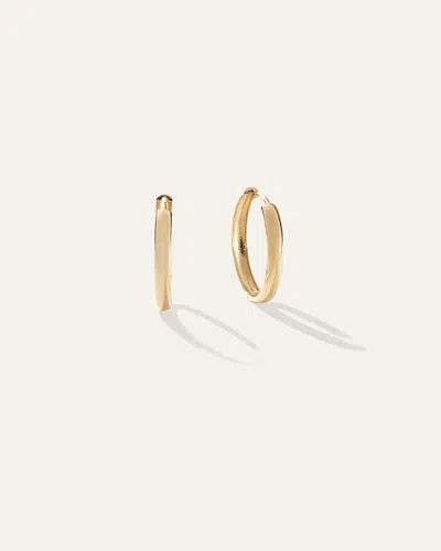 QUINCE WOMEN'S 14K GOLD BOLD HOOP EARRINGS
