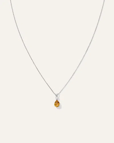 QUINCE WOMEN'S 14K GOLD DIAMOND & SEMI-PRECIOUS GEMSTONE DROP NECKLACE
