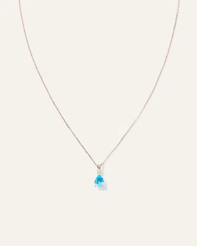 QUINCE WOMEN'S 14K GOLD DIAMOND & SEMI-PRECIOUS GEMSTONE DROP NECKLACE