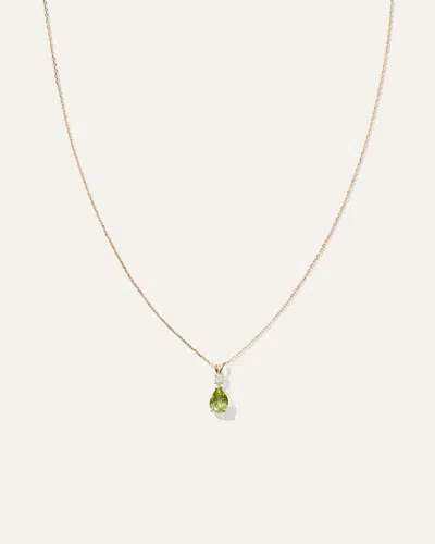 QUINCE WOMEN'S 14K GOLD DIAMOND & SEMI-PRECIOUS GEMSTONE DROP NECKLACE