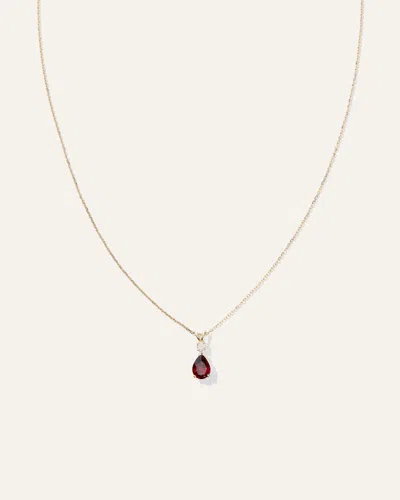 QUINCE WOMEN'S 14K GOLD DIAMOND & SEMI-PRECIOUS GEMSTONE DROP NECKLACE