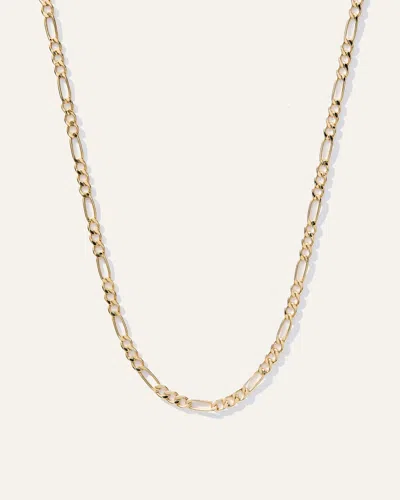 QUINCE WOMEN'S 14K GOLD FIGARO CHAIN NECKLACE