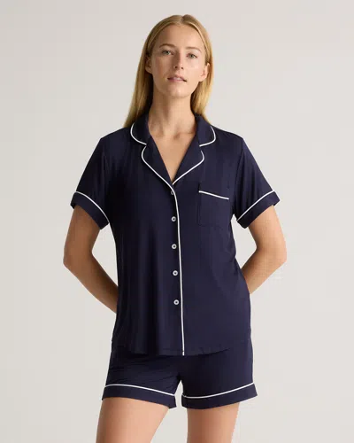 QUINCE WOMEN'S BAMBOO JERSEY SHORT SLEEVE PAJAMA SET