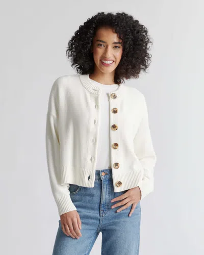 QUINCE WOMEN'S CROPPED CARDIGAN SWEATER