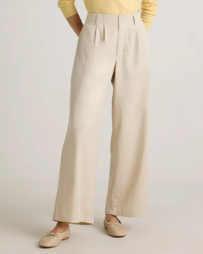 QUINCE WOMEN'S DRAPEY TWILL PLEATED TROUSER