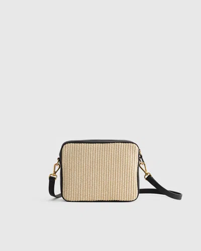 QUINCE WOMEN'S ITALIAN LEATHER & RAFFIA CROSSBODY